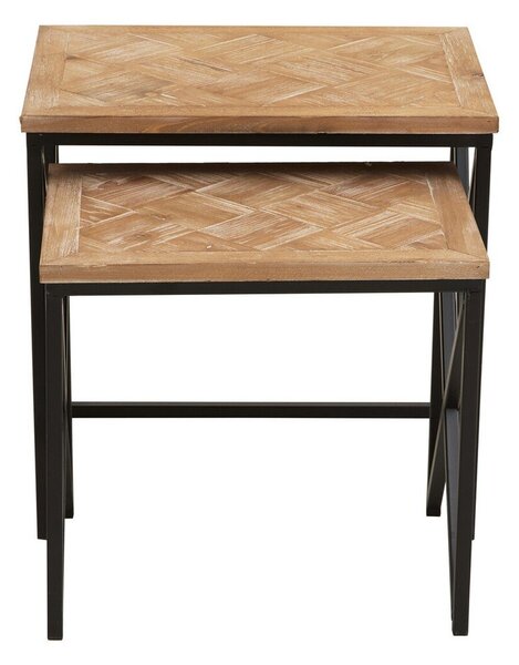 Stoliki zestaw z litego drewna jodłowego 2 szt. 38x51 cm Kickford – Premier Housewares