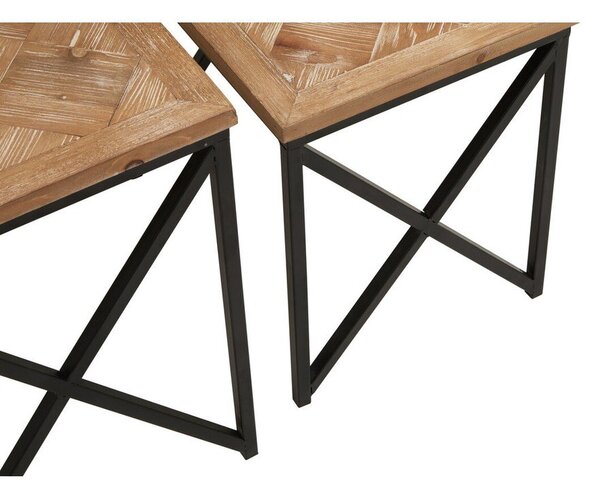 Stoliki zestaw z litego drewna jodłowego 2 szt. 38x51 cm Kickford – Premier Housewares