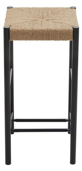 Czarny/w naturalnym kolorze hoker z litego drewna bukowego (wysokość siedziska 72 cm) Bandar – Premier Housewares