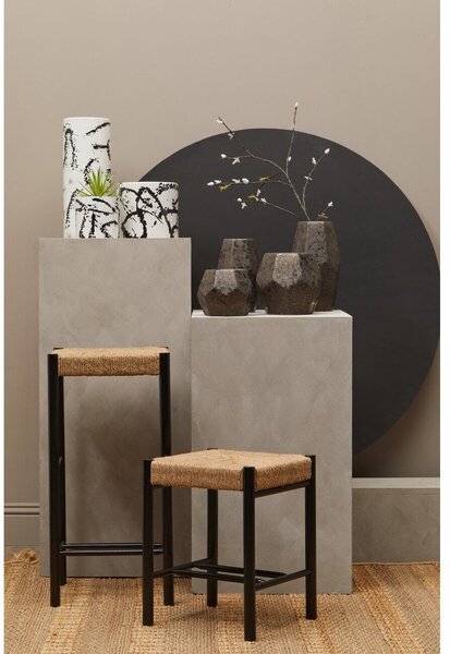 Czarny/w naturalnym kolorze hoker z litego drewna bukowego (wysokość siedziska 72 cm) Bandar – Premier Housewares