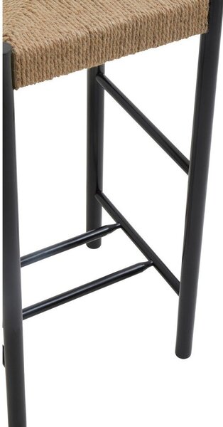 Czarny/w naturalnym kolorze hoker z litego drewna bukowego (wysokość siedziska 72 cm) Bandar – Premier Housewares