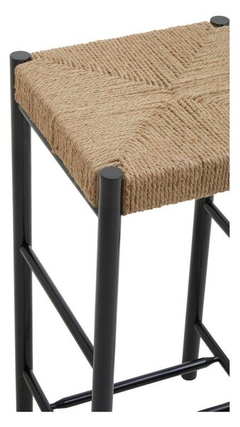 Czarny/w naturalnym kolorze hoker z litego drewna bukowego (wysokość siedziska 72 cm) Bandar – Premier Housewares