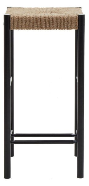 Czarny/w naturalnym kolorze hoker z litego drewna bukowego (wysokość siedziska 72 cm) Bandar – Premier Housewares