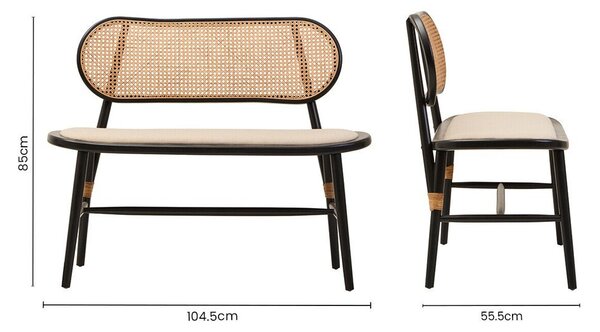 Tapicerowana ławka w naturalnym kolorze Cebu – Premier Housewares