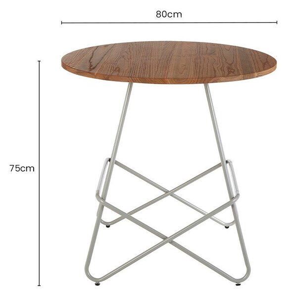 Okrągły stół z litego drewna wiązu ø 80 cm District – Premier Housewares