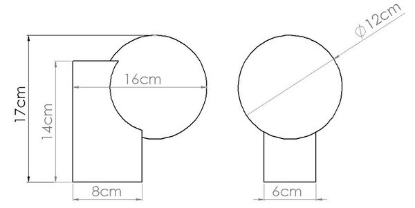 Biały/w naturalnym kolorze kinkiet z litego drewna ø 12 cm Solum – Sollux