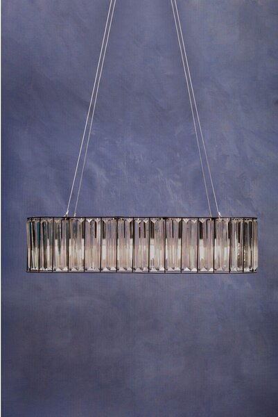 Metalowa lampa wisząca ze szklanym kloszem Akiko – Premier Housewares