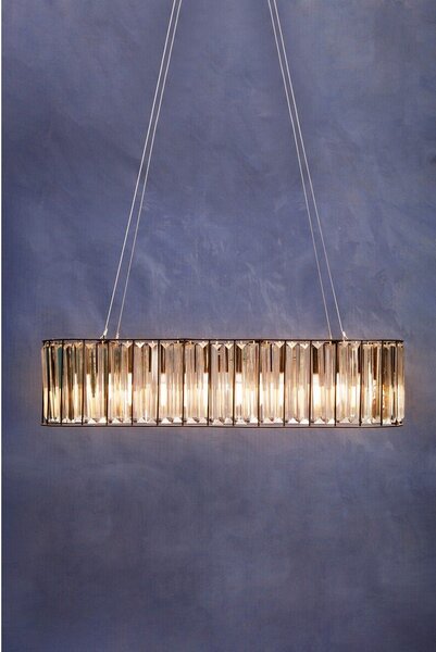 Metalowa lampa wisząca ze szklanym kloszem Akiko – Premier Housewares