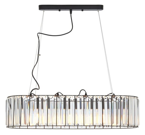 Metalowa lampa wisząca ze szklanym kloszem Akiko – Premier Housewares