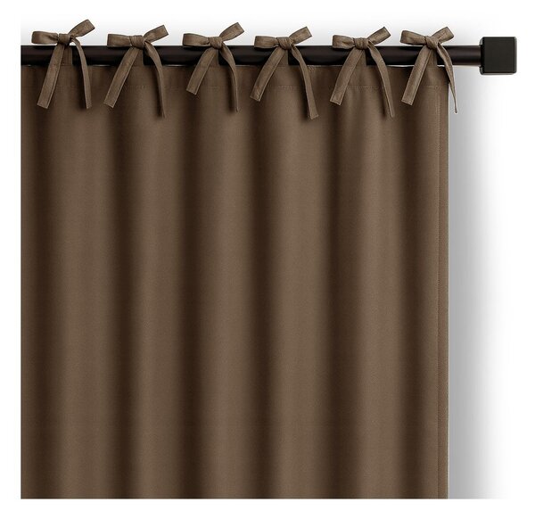 Brązowa zasłona częściowo zaciemniająca (dimout) 140x250 cm Carli Tie – Restilo