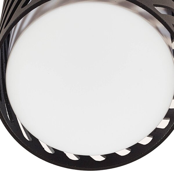 Lindby Lampa sufitowa zewnętrzna Lurinda, 10,5 cm, czarna, aluminium, Lurinda Lindby, możliwość ściemniania, czarny, aluminium, nowoczesny