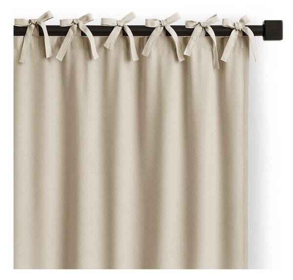 Kremowa zasłona częściowo zaciemniająca (dimout) 140x250 cm Carli Tie – Restilo