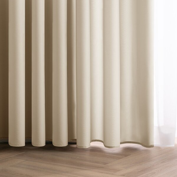 Kremowa zasłona częściowo zaciemniająca (dimout) 140x250 cm Carli Tie – Restilo