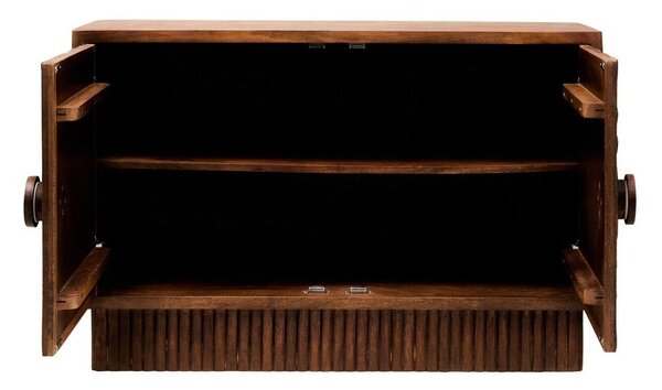 Komoda z litego drewna mango w ciemnym naturalnym kolorze 40x75x116 cm Sangar – Premier Housewares