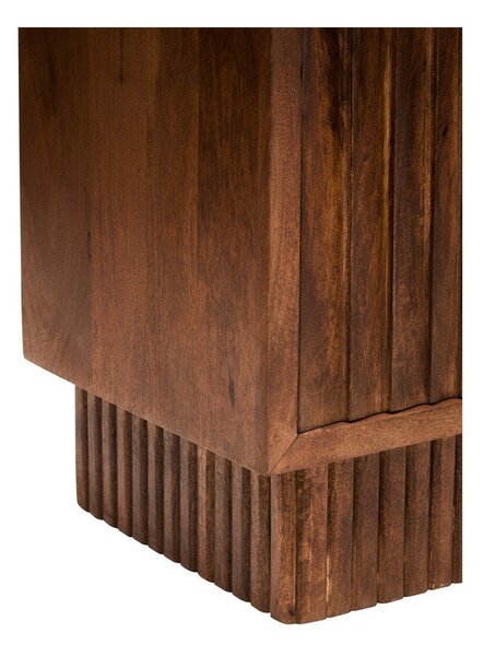Komoda z litego drewna mango w ciemnym naturalnym kolorze 40x75x116 cm Sangar – Premier Housewares