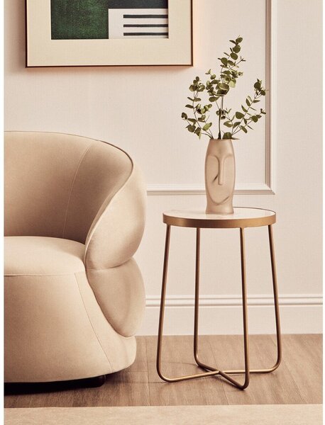 Okrągły stolik z marmurowym blatem ø 36 cm Shalimar – Premier Housewares