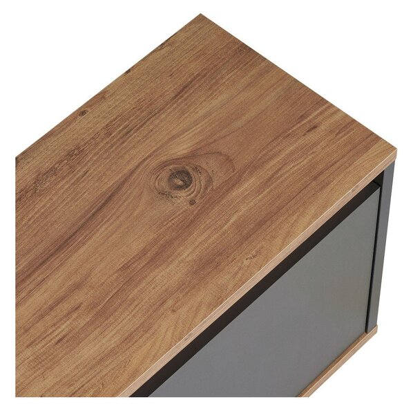 Antracytowa szafka pod TV 160x42x30 cm Sentinel – Kalune Design
