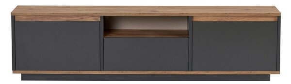 Antracytowa szafka pod TV 160x42x30 cm Sentinel – Kalune Design