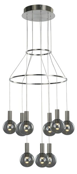 ARIA lampa wisząca satynowa klosze szkło dymione LED 27W 3000K MD17012002-9A