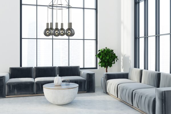 ARIA lampa wisząca satynowa klosze szkło dymione LED 40W 3000K MD17012002-6A