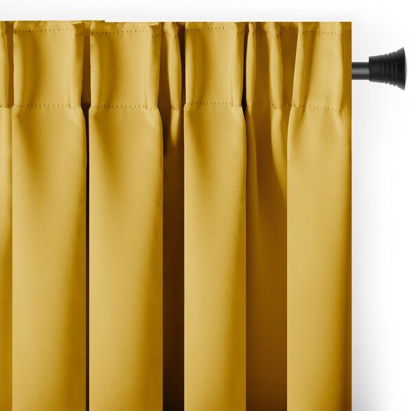 Żółta zasłona częściowo zaciemniająca (dimout) 140x175 cm Kierra – Restilo