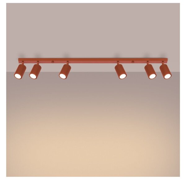 Ceglasta lampa punktowa 6,5x117 cm Gleam – Sollux