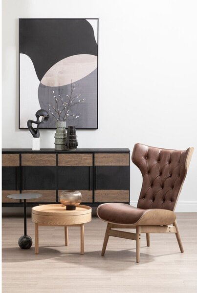 Okrągły stolik w dekorze sosny ø 60 cm Viborg – Premier Housewares