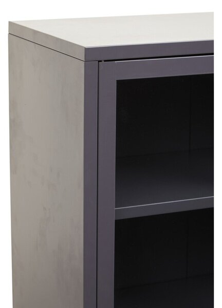Szara stalowa witryna 75x150x35 cm Acier – Premier Housewares