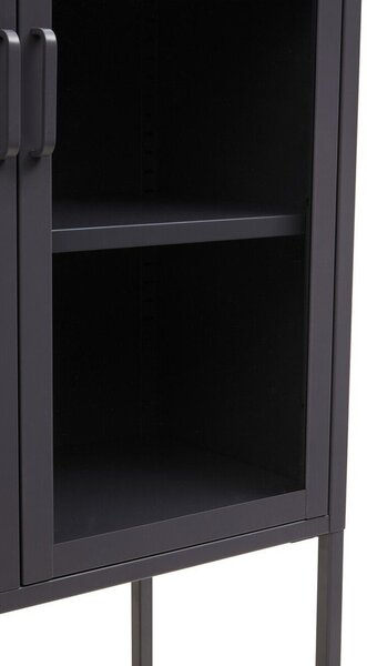 Szara stalowa witryna 75x150x35 cm Acier – Premier Housewares