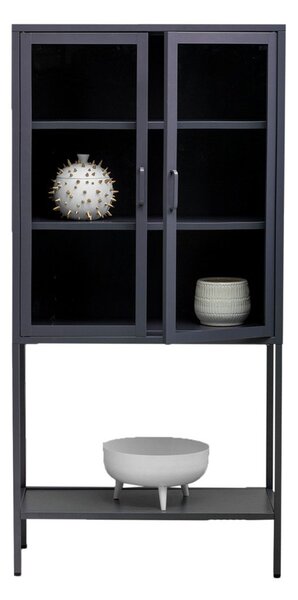 Szara stalowa witryna 75x150x35 cm Acier – Premier Housewares