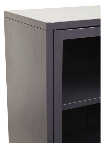 Szara stalowa witryna 75x150x35 cm Acier – Premier Housewares