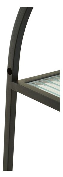 Czarna/w naturalnym kolorze wielopoziomowa metalowa półka 35 cm Mataram – Premier Housewares
