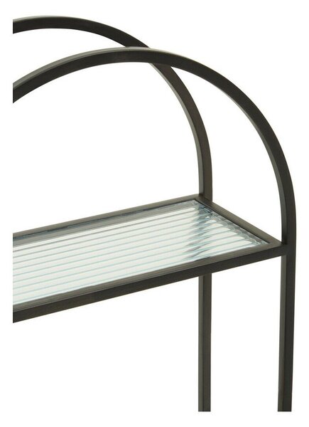 Czarna/w naturalnym kolorze wielopoziomowa metalowa półka 35 cm Mataram – Premier Housewares