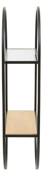 Czarna/w naturalnym kolorze wielopoziomowa metalowa półka 35 cm Mataram – Premier Housewares