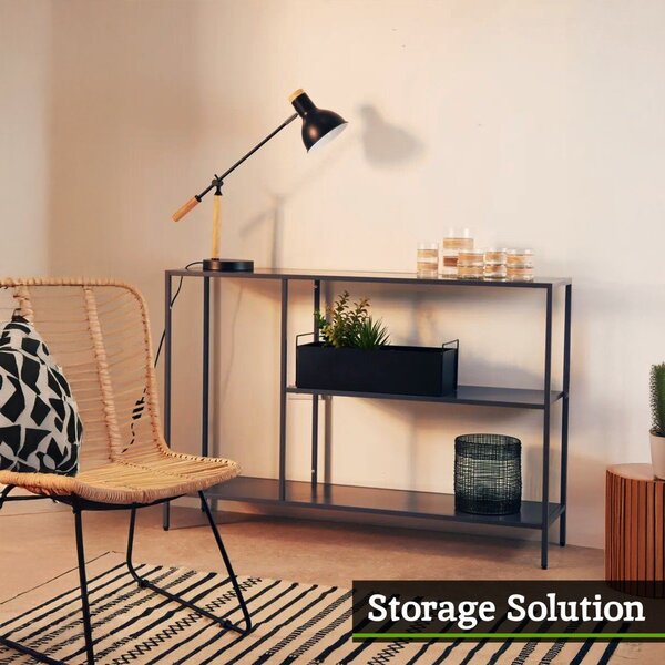Szara stalowa konsola 30x120 cm Acero – Premier Housewares