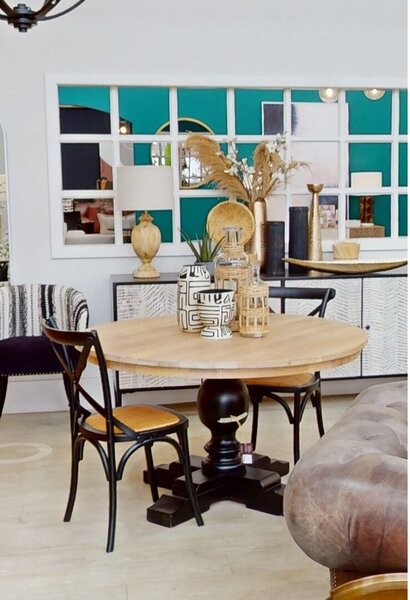Czarne krzesło z litego drewna dębowego Lyon – Premier Housewares