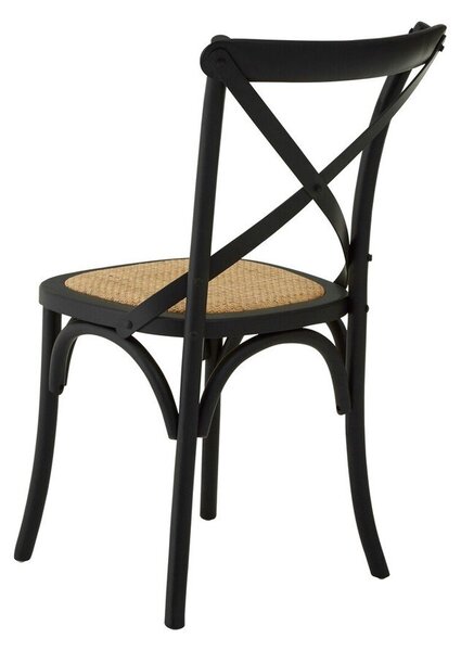 Czarne krzesło z litego drewna dębowego Lyon – Premier Housewares