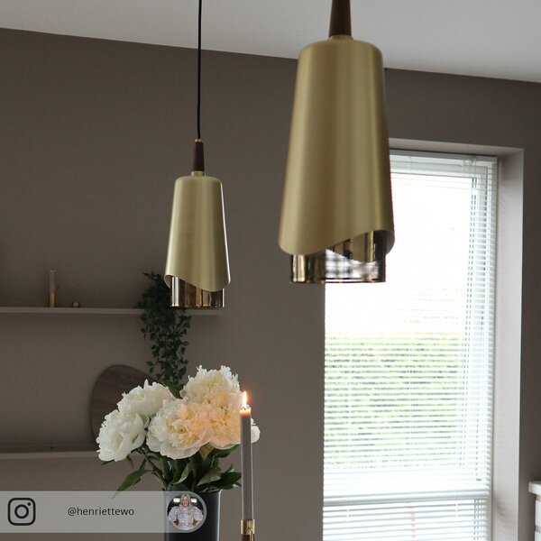 Audo Copenhagen Lampa wisząca designerska Umanoff, możliwość ściemniania, mosiężny / złoty, salon / jadalnia, mosiądz, design