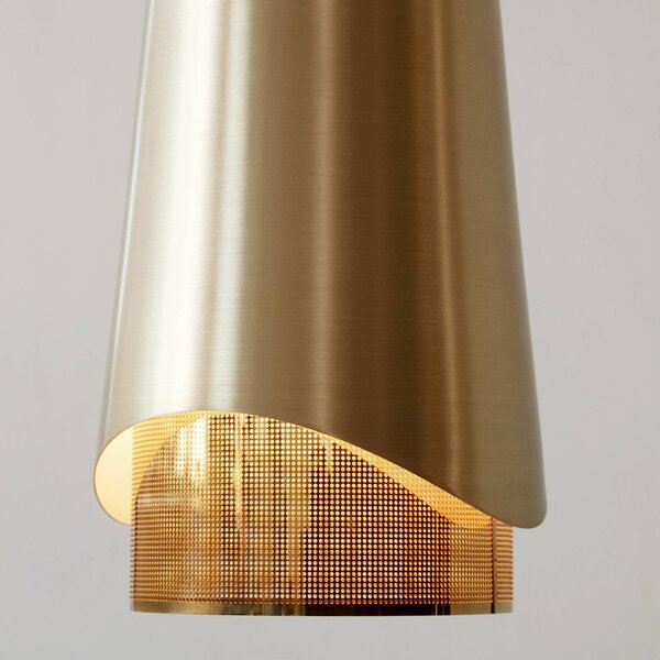 Audo Copenhagen Lampa wisząca designerska Umanoff, możliwość ściemniania, mosiężny / złoty, salon / jadalnia, mosiądz, design