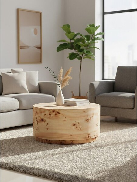 Okrągły stolik w naturalnym kolorze ø 80 cm Mota – Premier Housewares