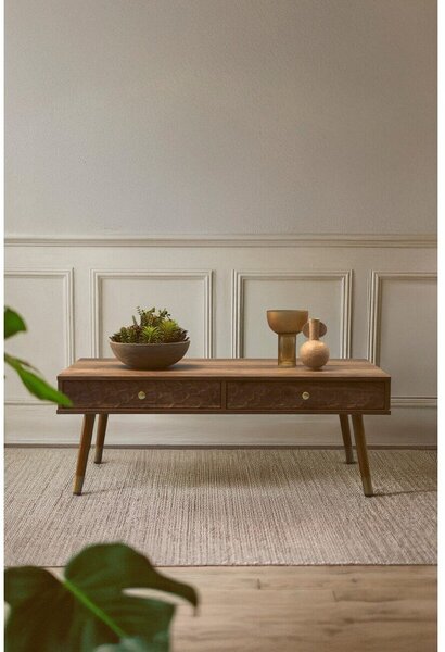 Stolik w ciemnym naturalnym kolorze 59x110 cm Frida – Premier Housewares