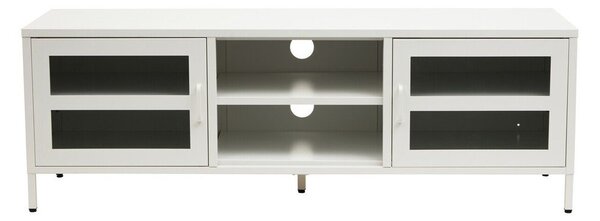 Biała stalowa szafka pod TV 150x50x45 cm Acier – Premier Housewares