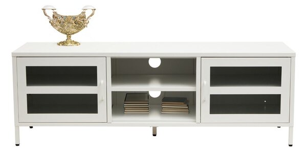 Biała stalowa szafka pod TV 150x50x45 cm Acier – Premier Housewares