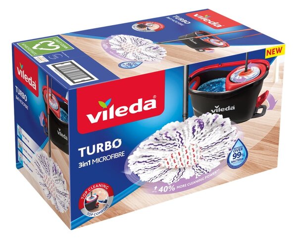 Mop rotacyjny z wiadrem Turbo 3v1 – Vileda