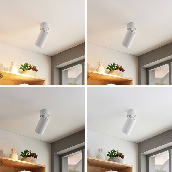 Arcchio Thabo spot sufitowy LED, regulowany 12,5W Arcchio, możliwość ściemniania, biały / opal, przedpokój, aluminium, nowoczesny