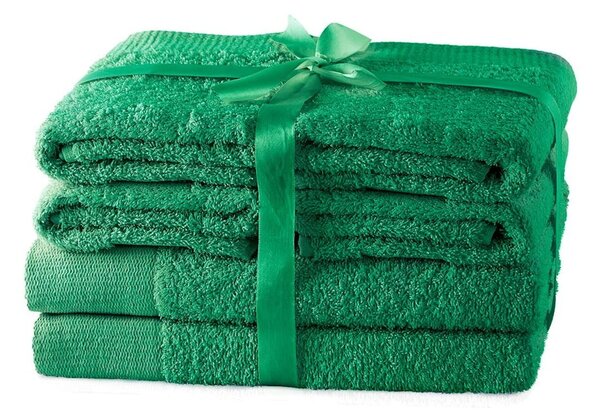 Zielone bawełniane ręczniki zestaw 6 szt. frotte Amari – Restilo