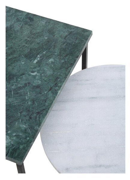 Stoliki zestaw 3 szt. z marmurowym blatem 40x40 cm Mandoli – Premier Housewares
