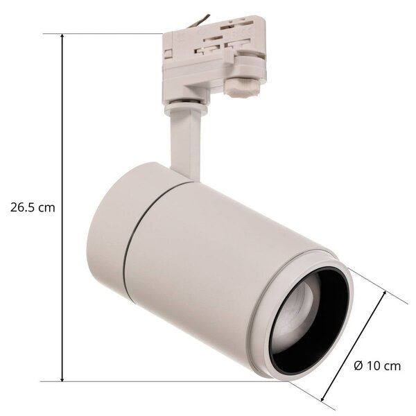 Reflektor szynowy LED Arcchio Nanna biały 3000K 27W, biały / opal, biuro, aluminium