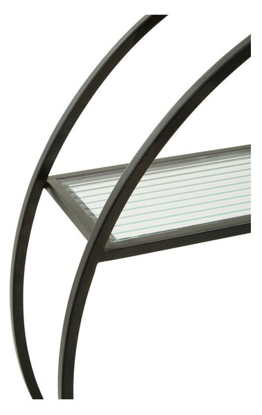 Czarna/w naturalnym kolorze wielopoziomowa metalowa półka 61 cm Mataram – Premier Housewares
