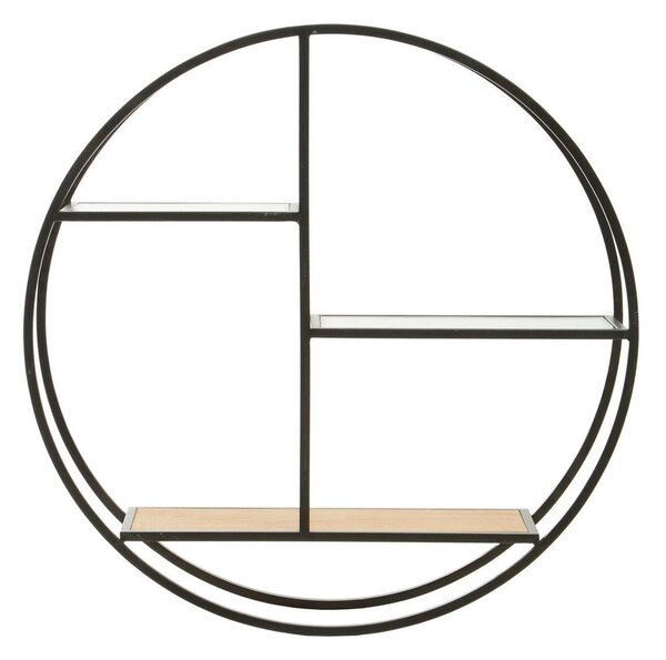 Czarna/w naturalnym kolorze wielopoziomowa metalowa półka 61 cm Mataram – Premier Housewares